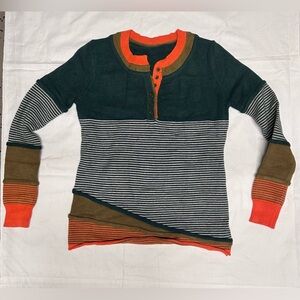 Women's Vintage Color Block Striped Sweater